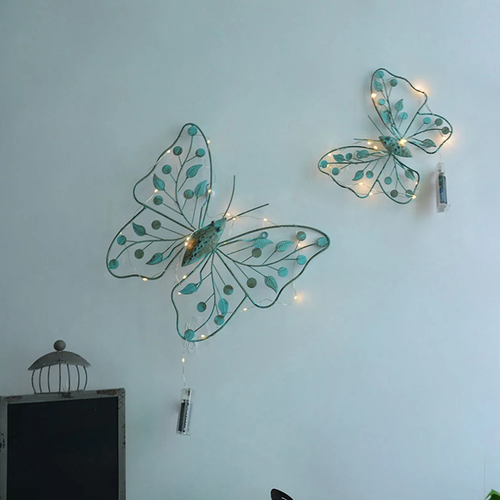 1 шт. ручная работа металлическая Железная Бабочка Форма настенная сцена