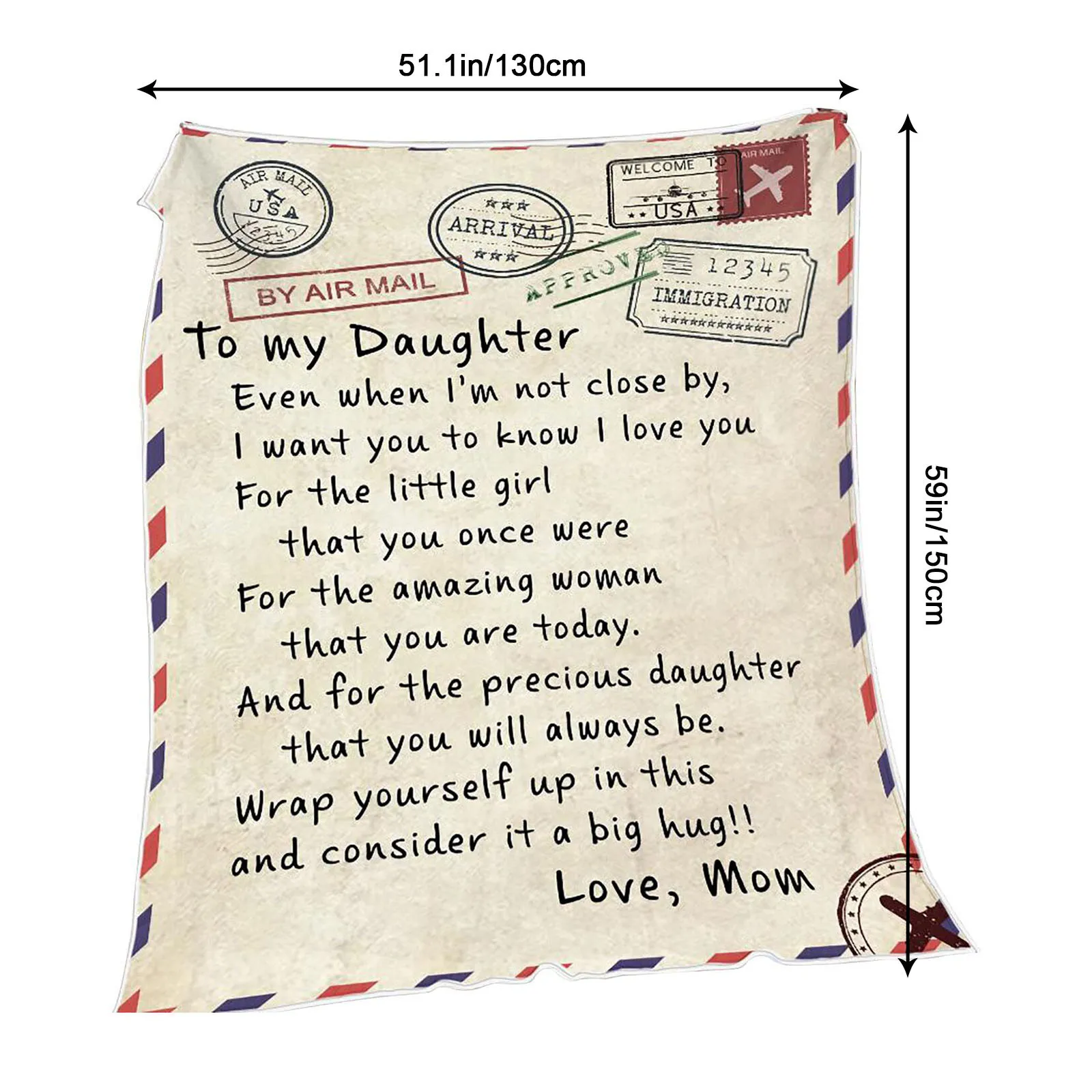 

Comfortable Wrap Blanket Perfect Letter Blanket A Gift For Family Friends Lovers