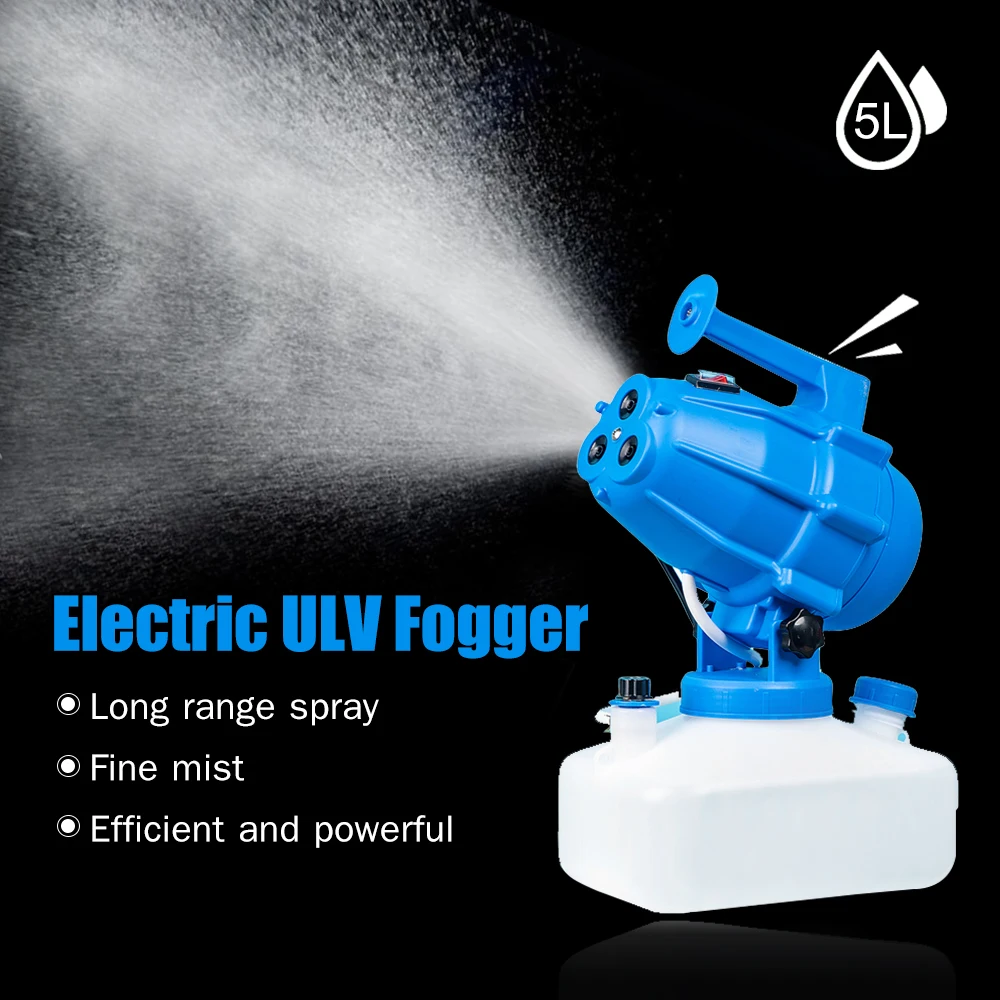 

Electric Nebulizer ULV Fogger Portable Ultra-Low Volume Atomizer Sprayer Fine Mist Blower Humidifier Pesticide Nebulizer 5L