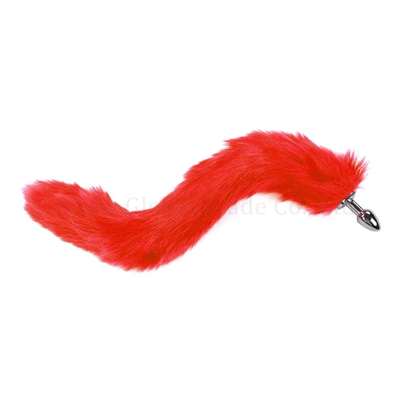 Флирт металлическая Анальная пробка ложный Гладкий пушистый искусственный