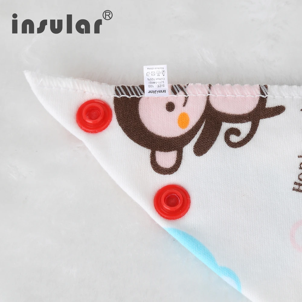 Insular New Cute Baby Bibs Cartoon Printing Cotton Newborn Infant Girls And Boys Toddler Triangle Scarf Bandana | Детская одежда и