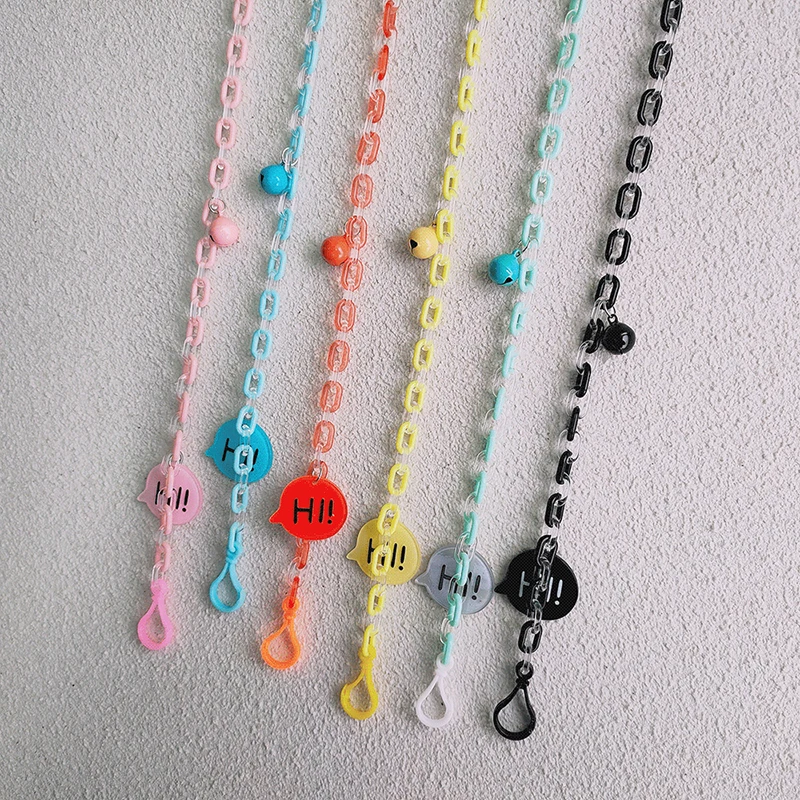 

Цепочка для очков карамельных цветов с мультяшным колокольчиком, цепочка для очков, цепочка для очков для чтения, ремешок для очков