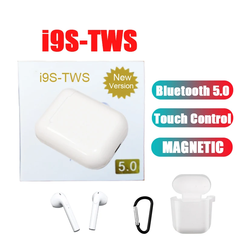 I9S TWS беспроводные наушники, портативные 5,0, Bluetooth гарнитура, наушники, не всплывающие, w1 чип, audifonos para celular pk i12 i2000 elari