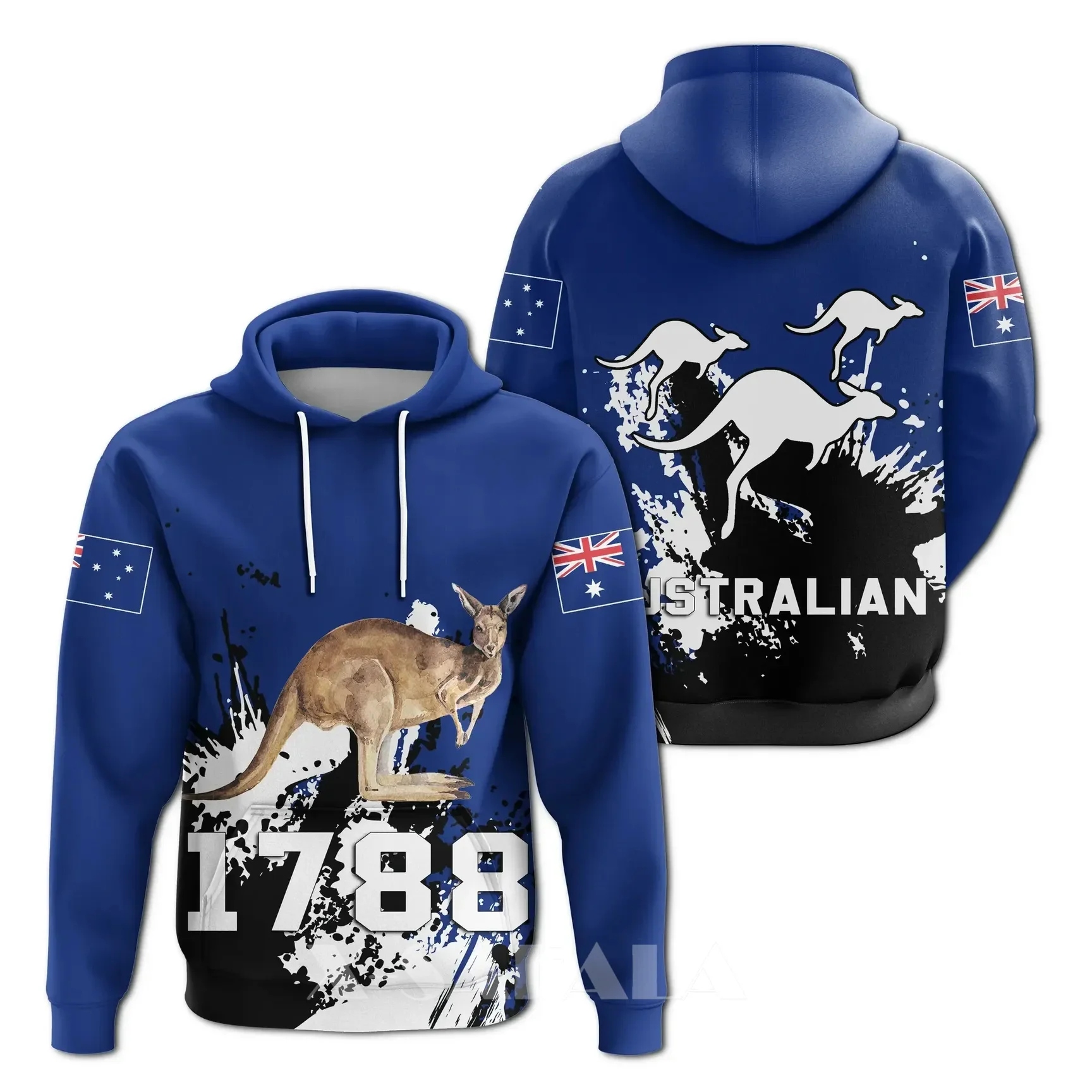 

Australia Kagaroo 3D Full Print Size Hoodie Man Women Outwear Zipper Pullover Sweatshirt Unisex-1