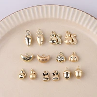 diy accessories yuanbao million two carrot rabbit pinecone alloy pendant bracelet material earrings pendant