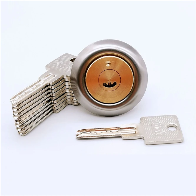 

100pcs High Quality Copper Security door Lock Cylinder with 5 Key Rotary Switch for Door Lock Cylinder Replacement Parts Hardwar