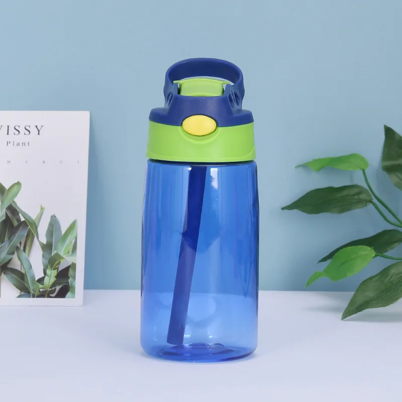 

Cute 480ML Outdoor Sports Water Bottle kids water bottle Straw Water Bottles Bpa Free No Phthalate tritan For baby Lemon Bottle