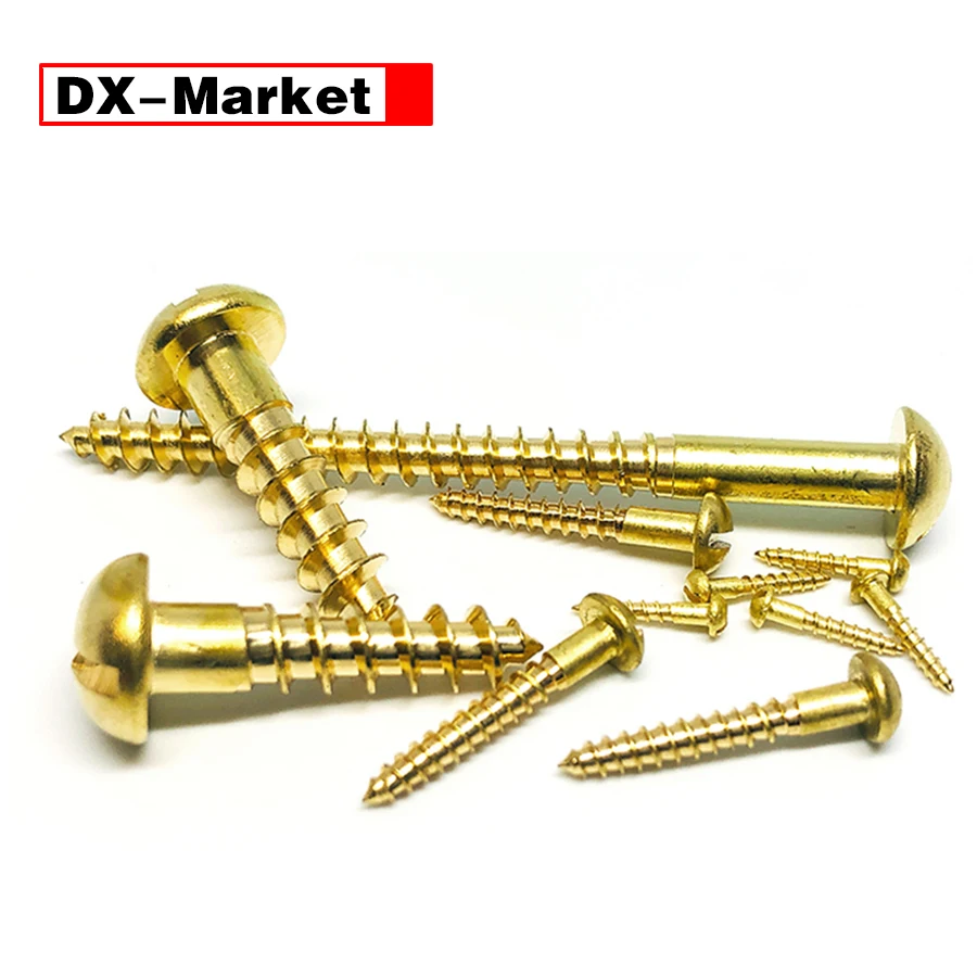 M1.6 ~ M6 латунный винт с панорамной головкой самонарезающие винты из чистой латуни