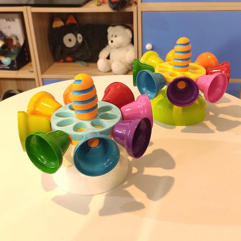 

Colorful 8 Note Percussion Bell Hand Bell Musical Toy Children Baby Early Education Musical Instrument For Kids