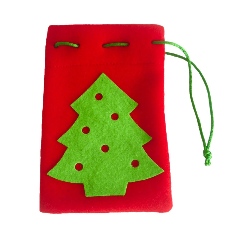 Подарочные пакеты с принтом новогодней и рождественской елки для детей 2020|Носки
