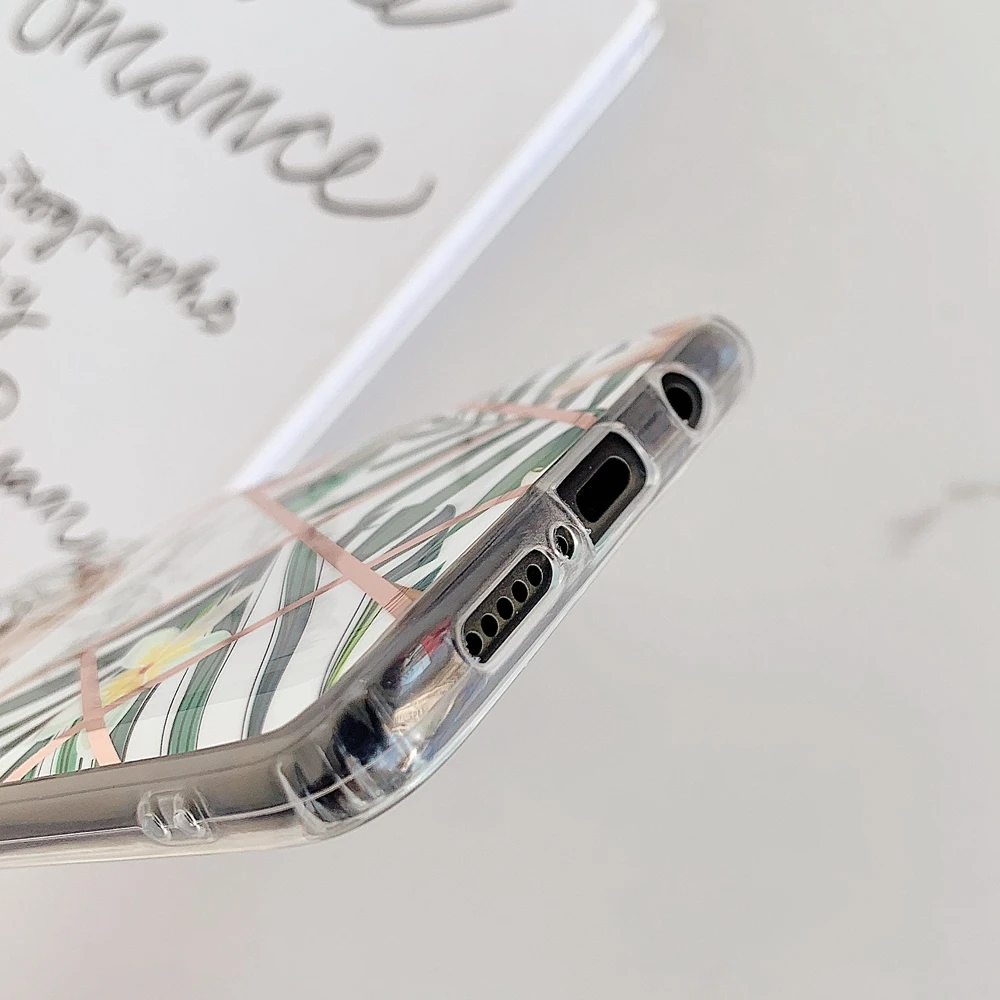 Чехол Etui для Redmi Note 8 Pro Модный чехол из ТПУ с покрытием цветами и травой телефона