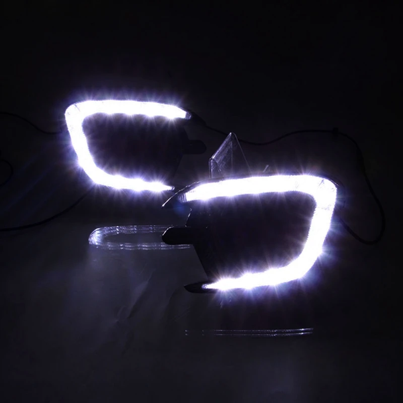 

For Mitsubishi Pajero Sport Montero Sport 2013 2014 2015 Daytime Running Lights Fog Lamp Cover 12V Abs Led Drl