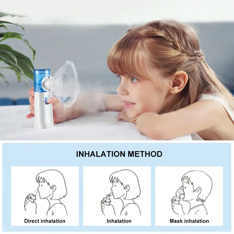 

Portable Ultrasonic Nebulizer Inhaler Handheld Silent Medical Atomizer For Baby Adult Kids Asthma Autoclean Inhale Humidifier