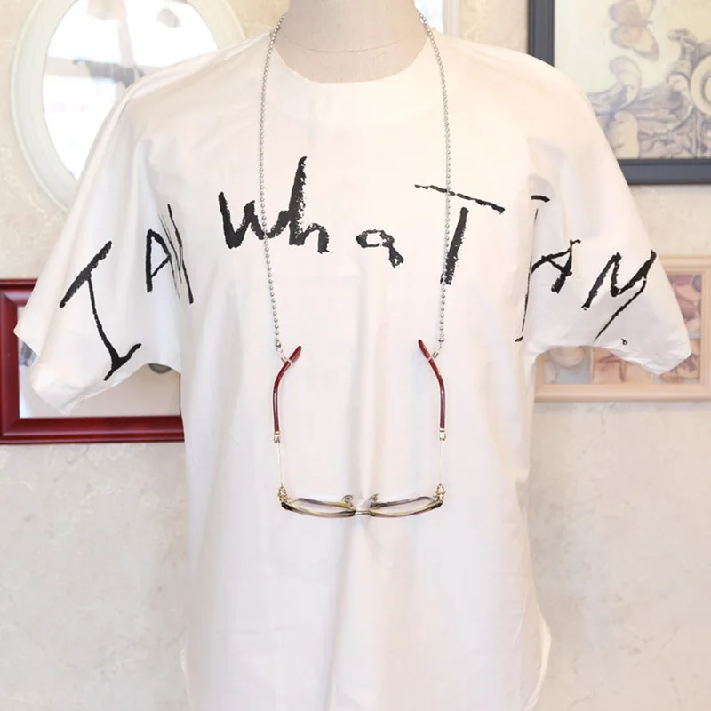 Шаровая цепочка для очков увеличенные длинные солнцезащитные очки висячая цепь