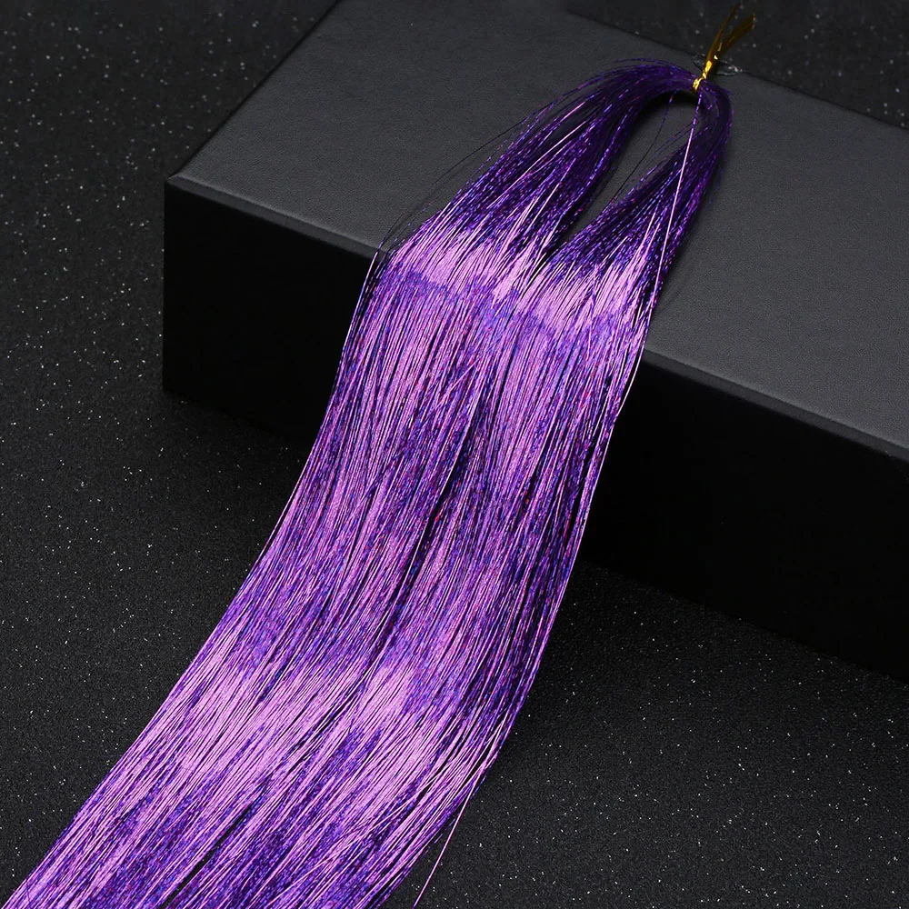 

16 Colors Hair Tinsel Hair Dazzle Glitter Extensions Sparkling Shiny Hair Flairs Extensions Silk Fairy Hair Decoration