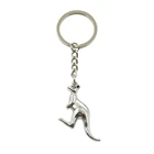 Новинка, популярный мужской брелок для ключей, металлический брелок для ключей, Подарочная бижутерия, бронзовый серебряный цвет, кулон австралийского кенгуру, отличная акция