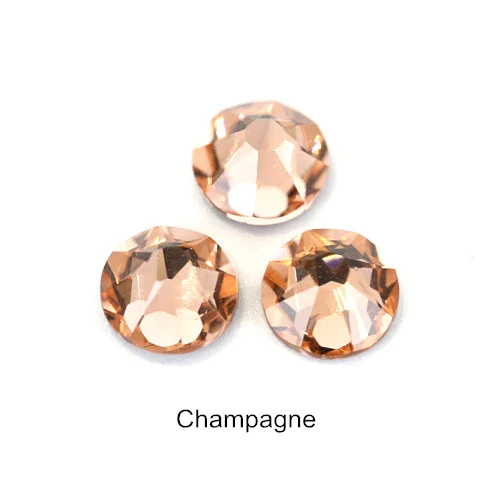 Champagne 2088 граненые Стразы отличного качества для ногтей с плоской задней поверхностью, много цветов, стразы для украшения ногтей Y3813 - Цвет: Champagne