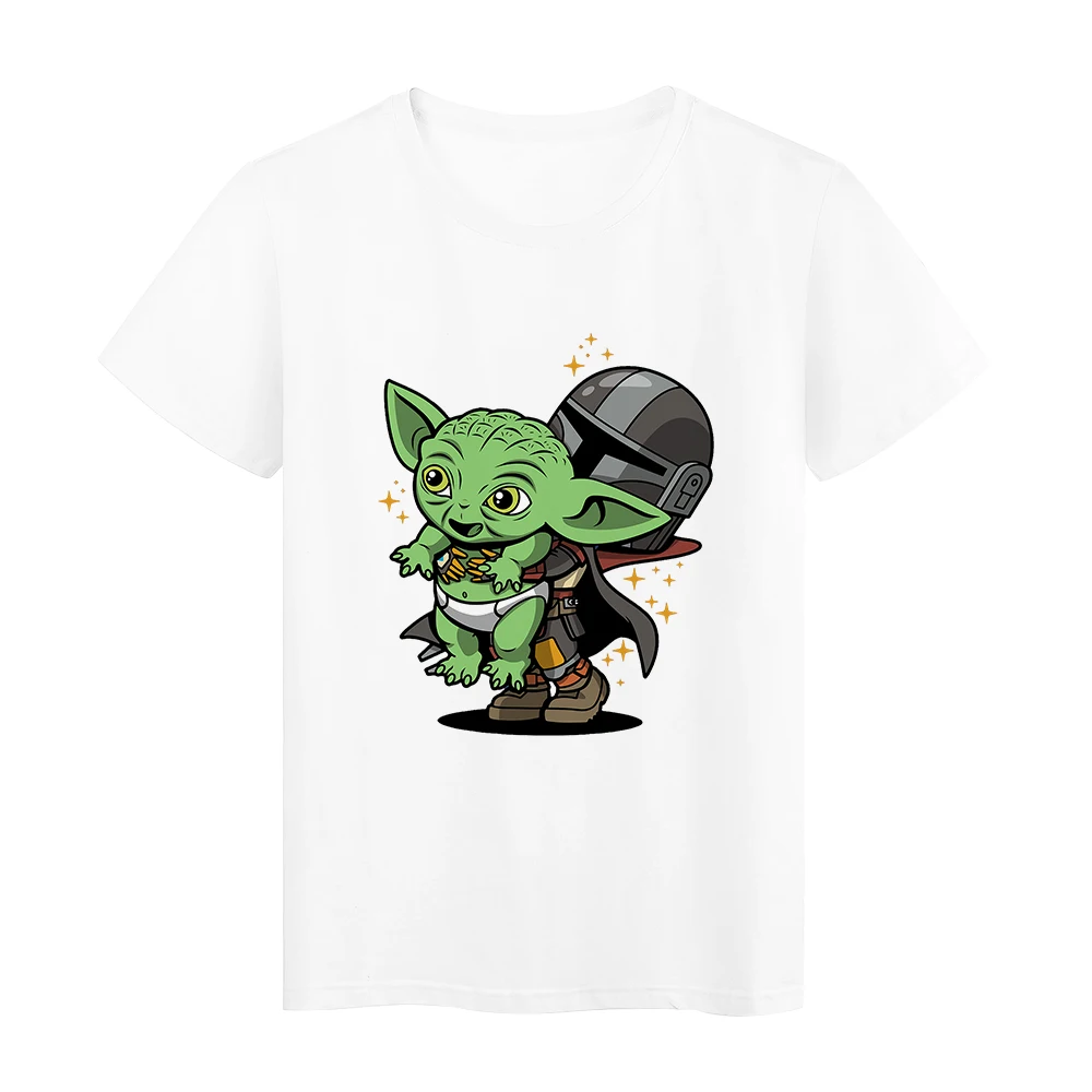 

Disney Star Wars The Mandalorian T-shirts Funny Yoda Printed Women Streetwear Tshirt Cute Plus Size Harajuku Things Y2k Fashion