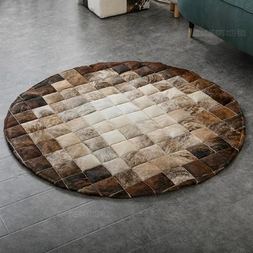 Наполнитель из ПП хлопка утолщенная версия круглый ковер воловьей кожи с мехом