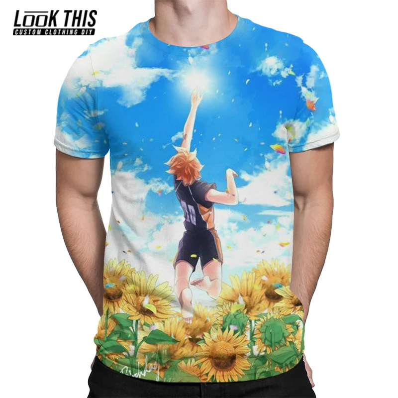 

3D Anime Print Haikyu Summer Men's Oversized T Shirt Male Boy O-neck Short Sleeve T-shirts Unisex Streetwear Pullover Tops Tees