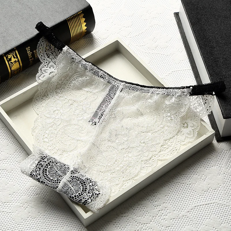 Женские Мужские трусы с низкой талией сексуальные прозрачные кружевные трусики