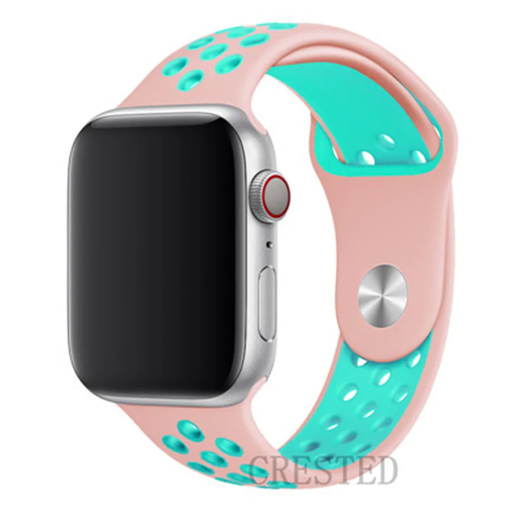 rose green 6 Спортивный ремешок для apple watch band 44 мм/40 мм apple watch 5 4 3 band iwatch band 5 42 мм/38 мм correa браслет ремень аксессуары для часов - Цвет ремешка: rose green 6