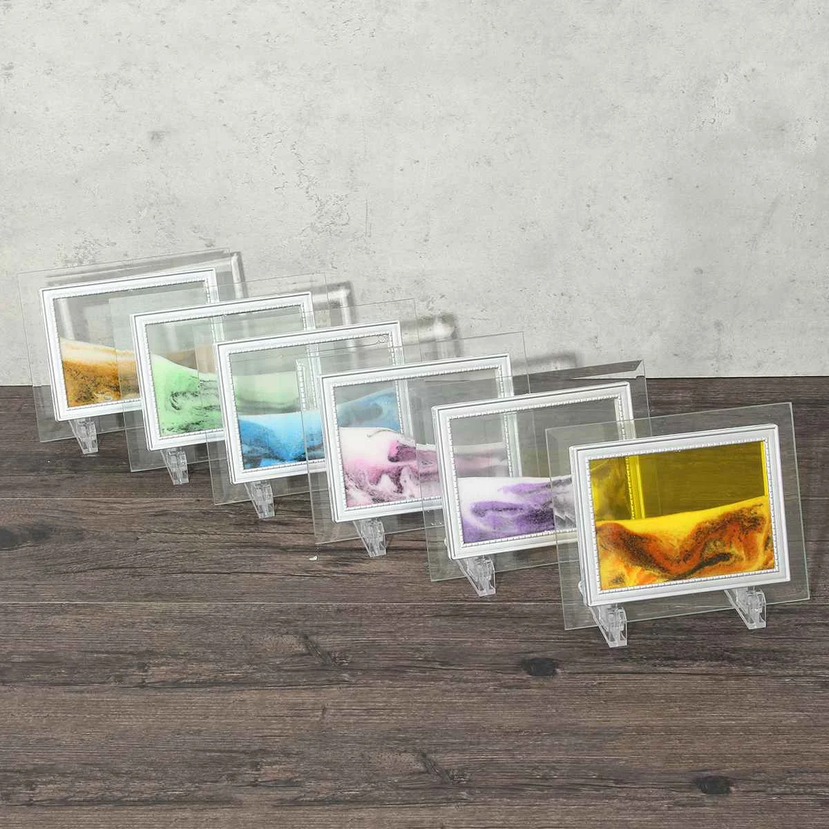 3D-картина с динамическим зрением стеклянная рамка движущимся песком картина