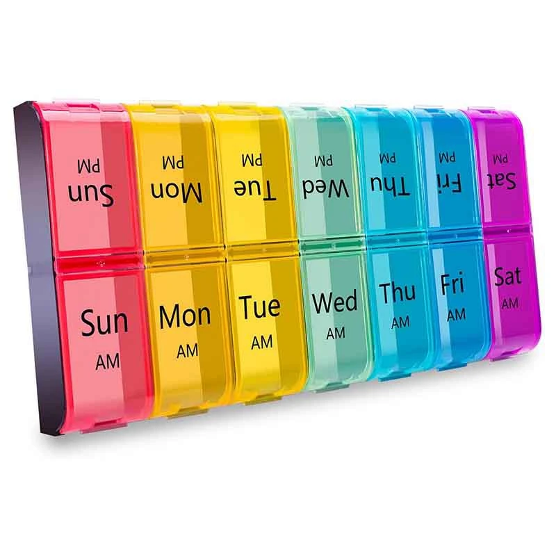 

Weekly Extra Large Pill Organizer 2 Times A Day, Am Pm Pill Organizer 7 Day, Daily Pill Box Organizer