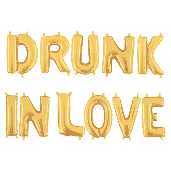 Пьяный влюбленный девичник свадьба украшение для вечеринки невесты. 16-дюймовые