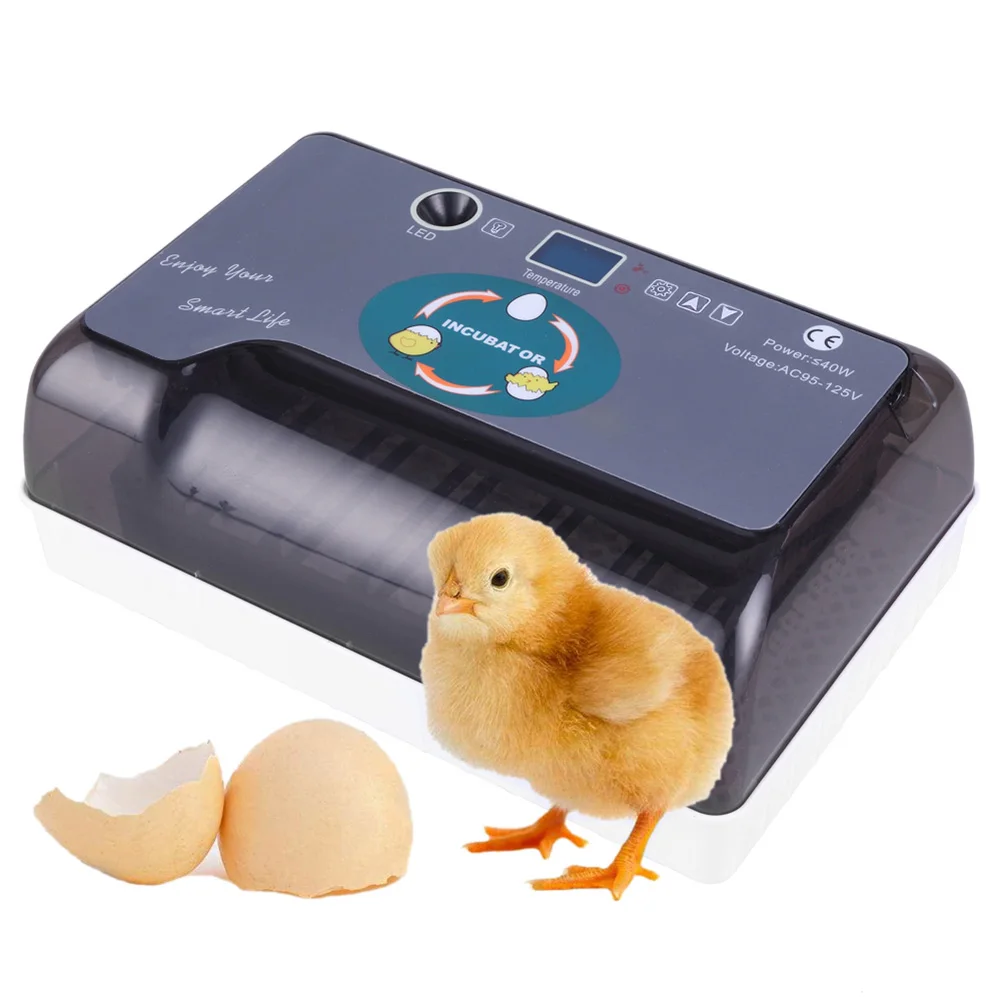 

12pcs Thermostatic LED Lighting Hatcher Machine Poultry Smart Brooder Small Intelligent Egg Incubators Goose Duck Machine