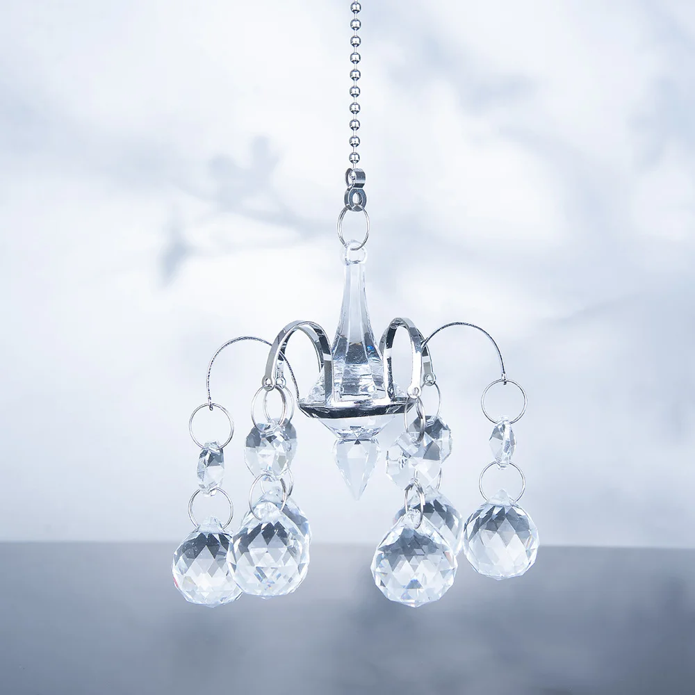 

Chandelier Crystal Prisms Wind Chimes Hanging Sun Catcher Window Decoration Wrought Iron Pendant Crystal Decoration Craft