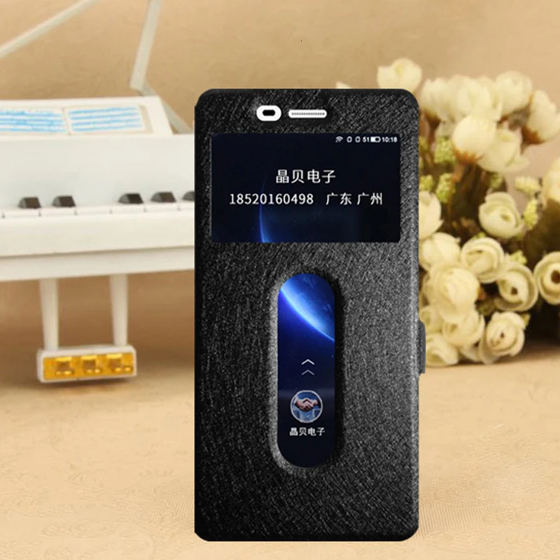 Для lenovo K6 Note откидной Чехол 5 быстрый вид окно PU кожаный чехол-подставка для Coque Vibe