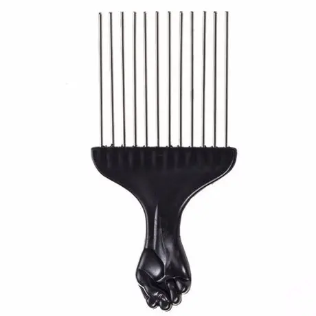 Гребешок с редкими зубьями Сталь афро гребень вьющихся волос расческа для вилка