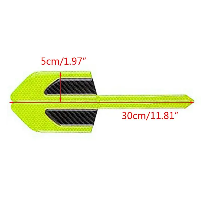 

2 шт./компл. Светоотражающая защитная лента для автомобильного бампера светоотражающие ленты L69E