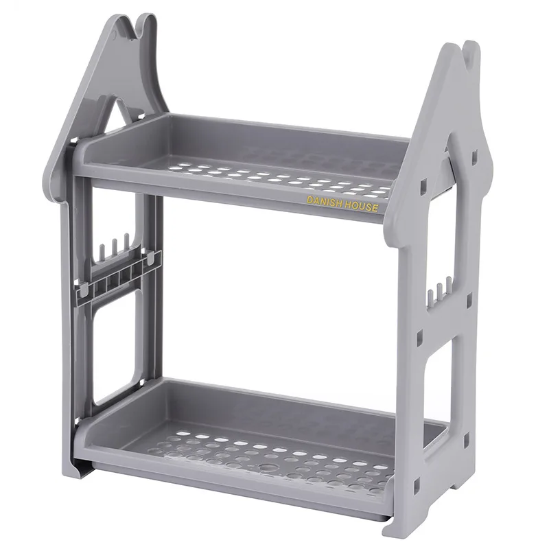 

New Desktop Storage Rack, Three-layer Plastic Rack Bathroom, Kitchen Rack, Household Goods Shelf