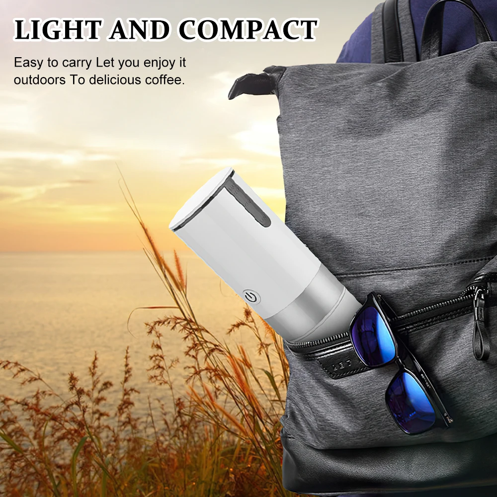 

Portable Mini Coffee Maker Automatic Capsule Coffee Machine USB Charging Coffee Tea Making Cup For Home Office