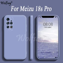 For Meizu 18S Pro Case Full Cover Back Case For Meizu 18S Pro Cover For Meizu 18S 18 16 17 Pro Original TPU Liquid Silicone Case