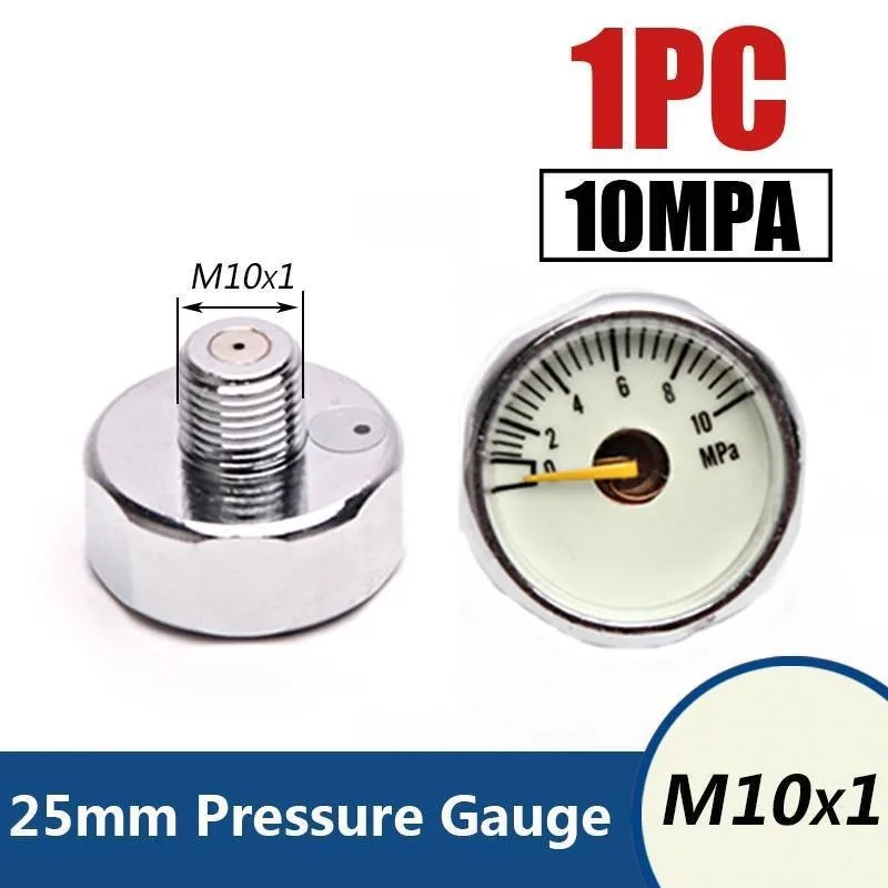 PCP Pump Valve 25mm M10x1 High Pressure Gauge 1 Inch Mini Air Scuba Manometre 5mpa 10mpa 20mpa 30mpa 35mpa 40mpa | Инструменты