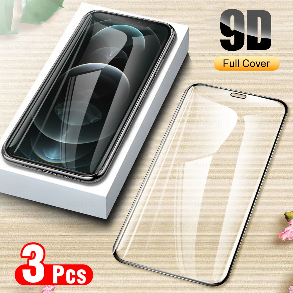 

Защитное стекло с полным покрытием для iPhone 13, 12 Pro Max, 3 шт.