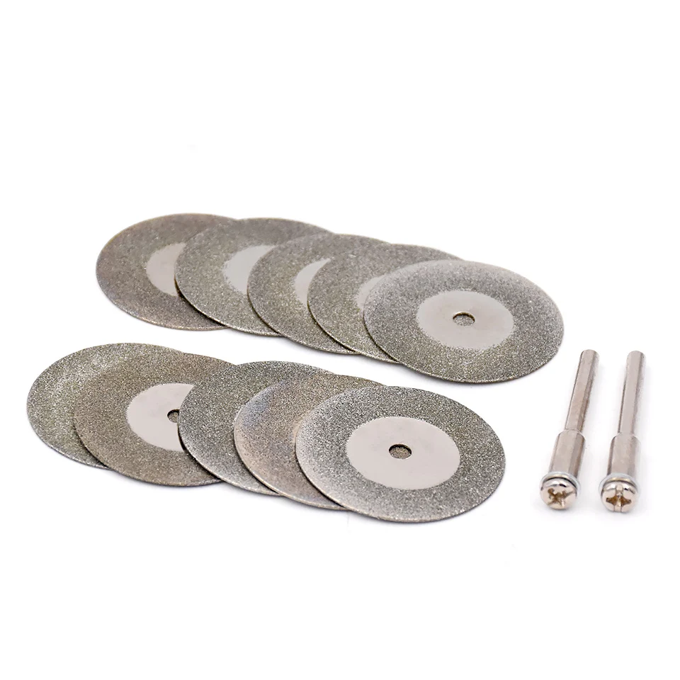 

10pcs 16 20 25 30 mm Diamond Metal Cutting Disc Saw Blades Wheel Metal For Dremel Rotary Tools Accessories with Mandrel