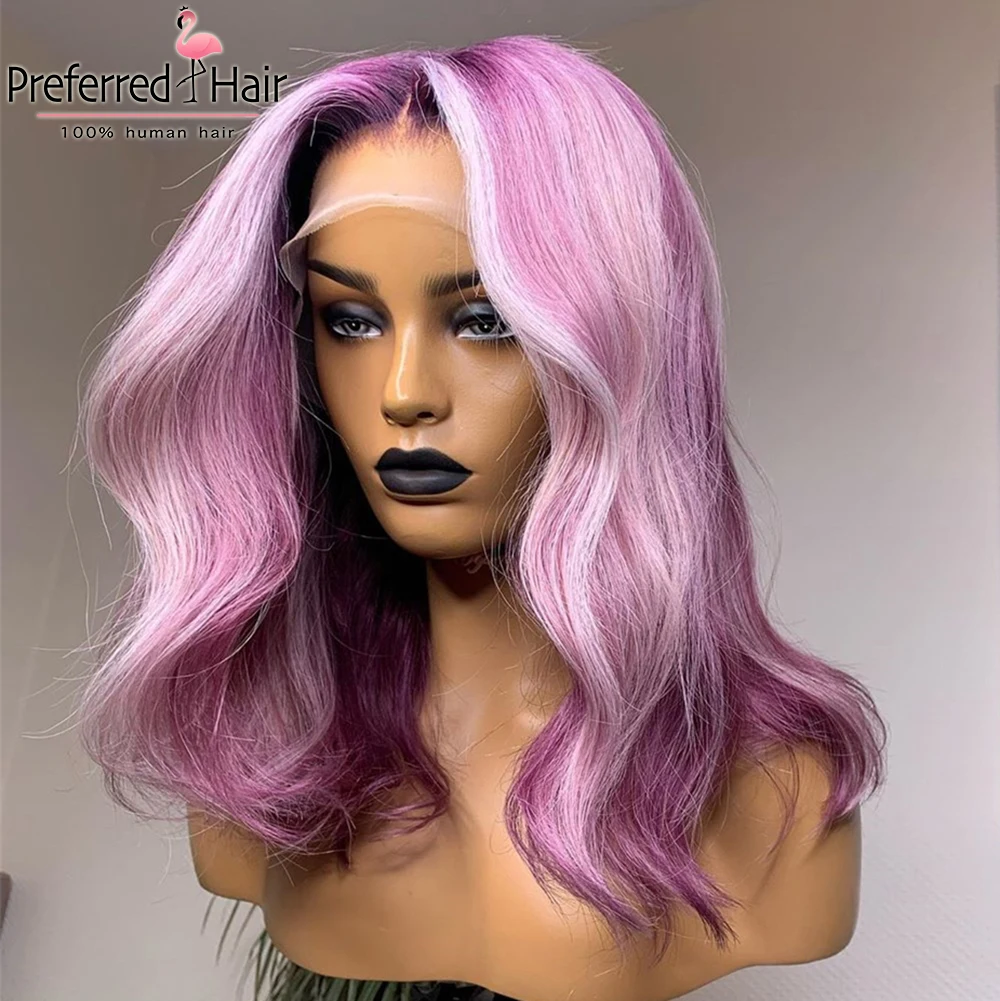 Предпочтительный 13х4 парик Remy Ombre с кружевной передней частью прелестный