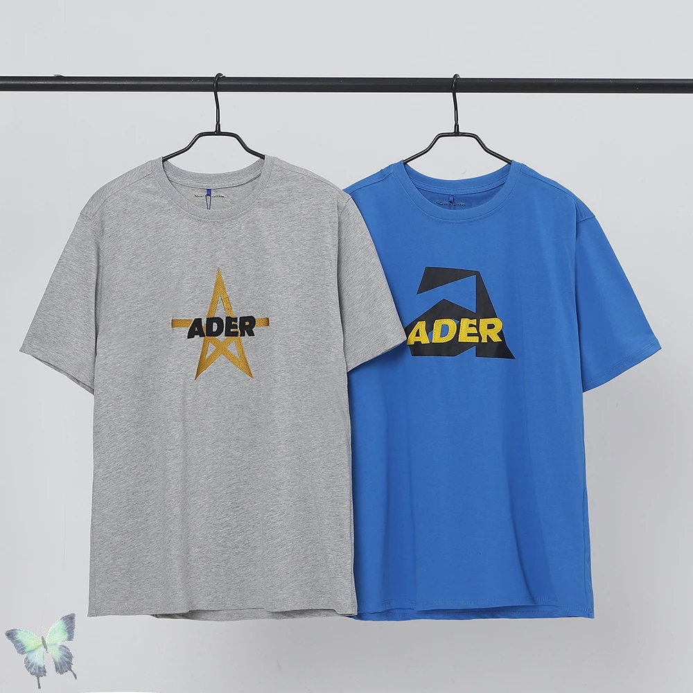 

Ader Error T-shirt Embroidery Five Pointed Star Men Women Adererror T Shirt Cotton Travelling Tops with Tag