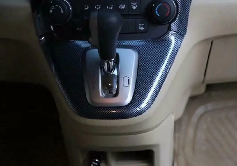 Для Honda CR-V CRV 2007-2011 центральная консоль из углеродного волокна рама переключения