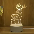 3D пластины светодиодный светильник творческий 3D светодиодный Ночной свет Новинка Иллюзия ночной Светильник 3D Иллюзия настольная лампа для украшения дома