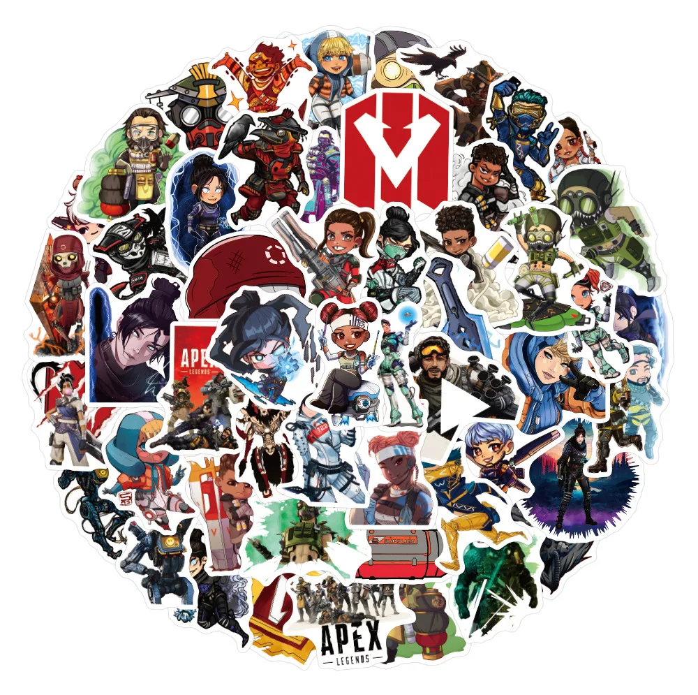 

10/30/50pcs Game Apex Legends Stickers DIY Waterproof Luggage Laptop Guitar Car Wall Cartoon Sticker Decals Kids Toy Wholesale