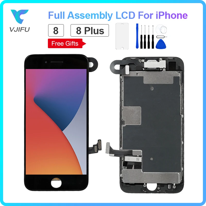grade aaa full assembly lcd for iphone 8 8 plus display touch screen digitizer assembly complete set phone repair parts free global shipping