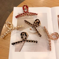 simple chain grip ins net red back of the head hair grip girl elegant exquisite hairpin shark clip