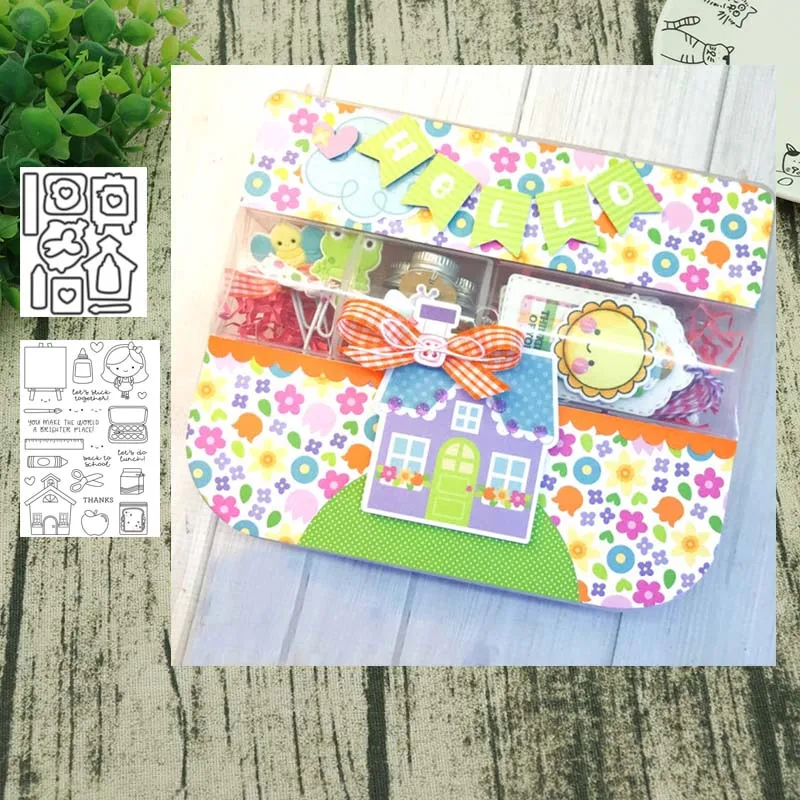 Металлические Вырубные штампы и прозрачные трафареты для сделай сам скрапбукинг