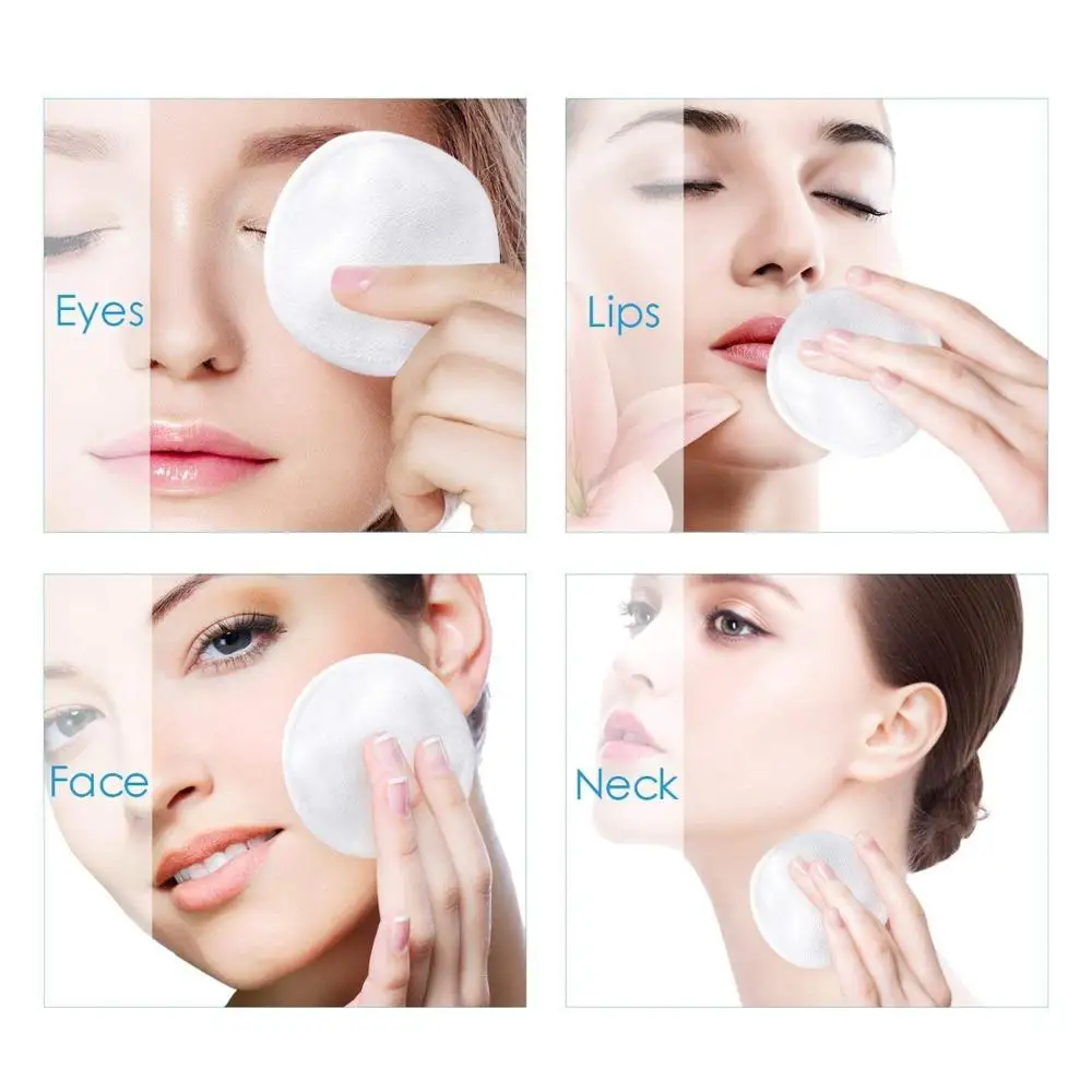 iCosow Reusable Makeup Remover Pads 50000 Pcs Wholesale Organic Bamboo Cotton Rounds for Face Wipes | Красота и здоровье