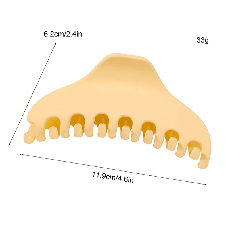 

Big Size Makeup Hair Styling Barrettes Acrylic Solid Color Hair Clip Matte Oversized Hair Claws Clip Korea Candy INS Headwear